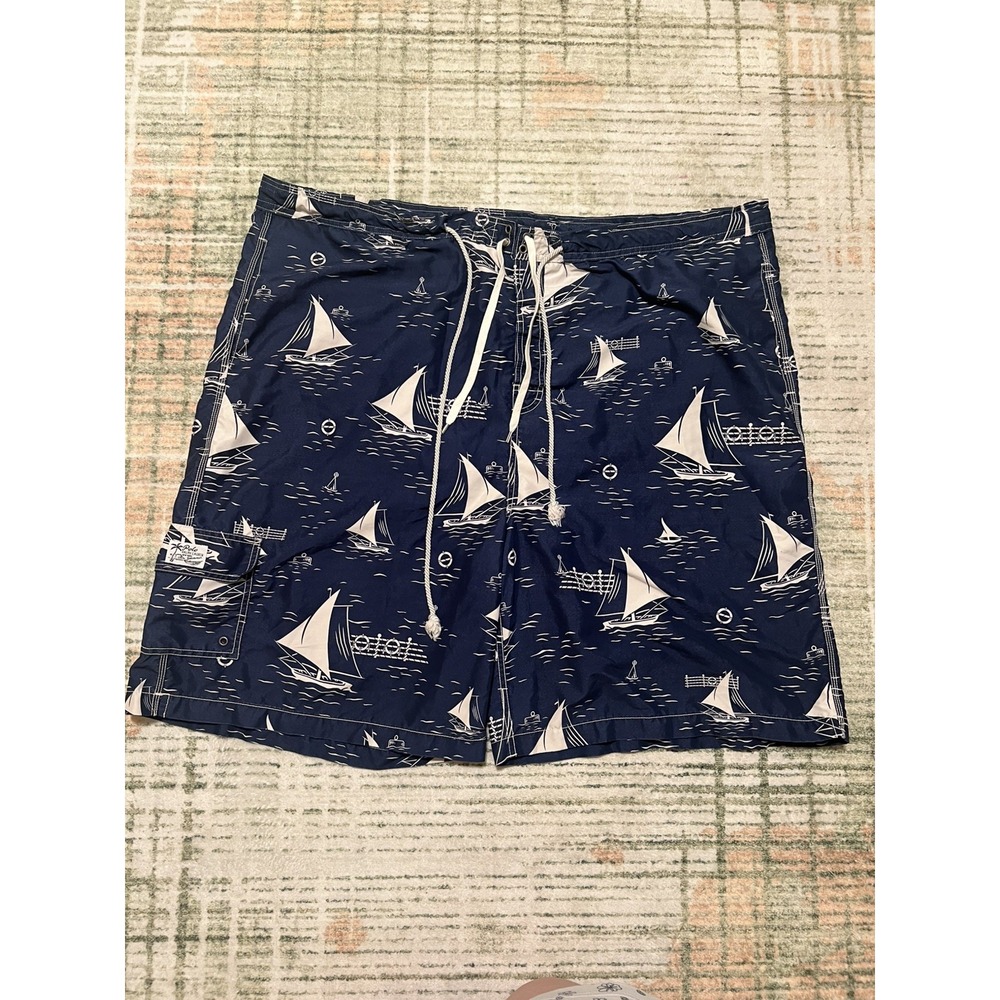 Vtg Polo Ralph Lauren Board Swim Trunks Shorts Nautical Sailing 4XLT